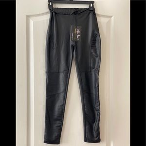 Wild Heart pho leather stretchy  leggings